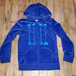 Violet Colored Velvet Zip Up Hoodie!!